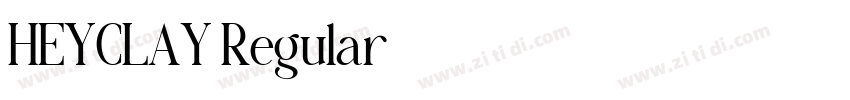 HEYCLAY Regular字体转换